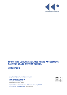 Sport & Leisure Facilities Needs Assessment