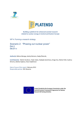 Scenario 2: “Phasing out Nuclear Power” D4.2 DRAFT 4