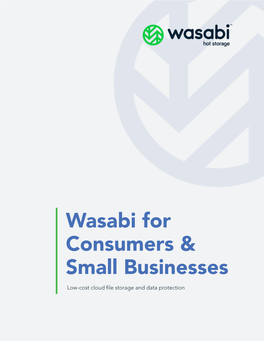 Wasabi for Consumers & Small Businesses