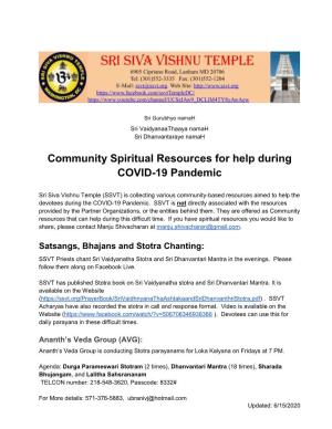 Community Spiritual Resource Guide