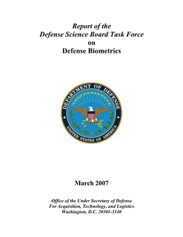 Defense Biometrics