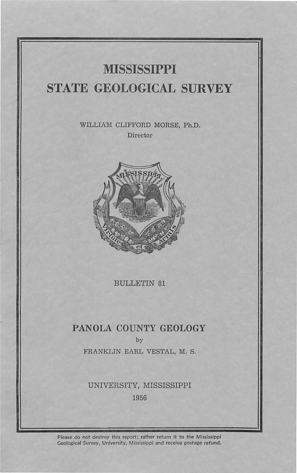 PANOLA COUNTY GEOLOGY By