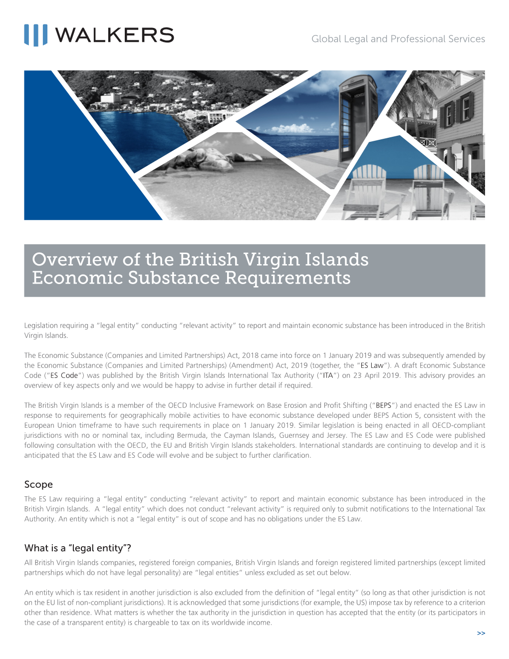 Overview of the British Virgin Islands Economic Substance Requirements