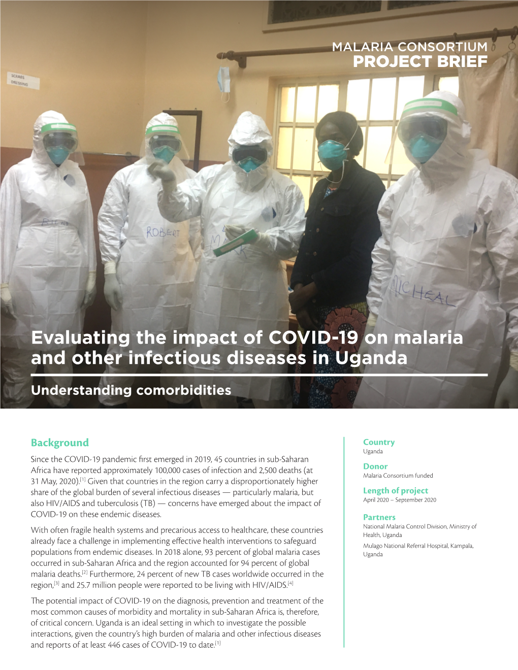 Evaluating the Impact of COVID-19 on Malaria and Other Infectious Diseases in Uganda