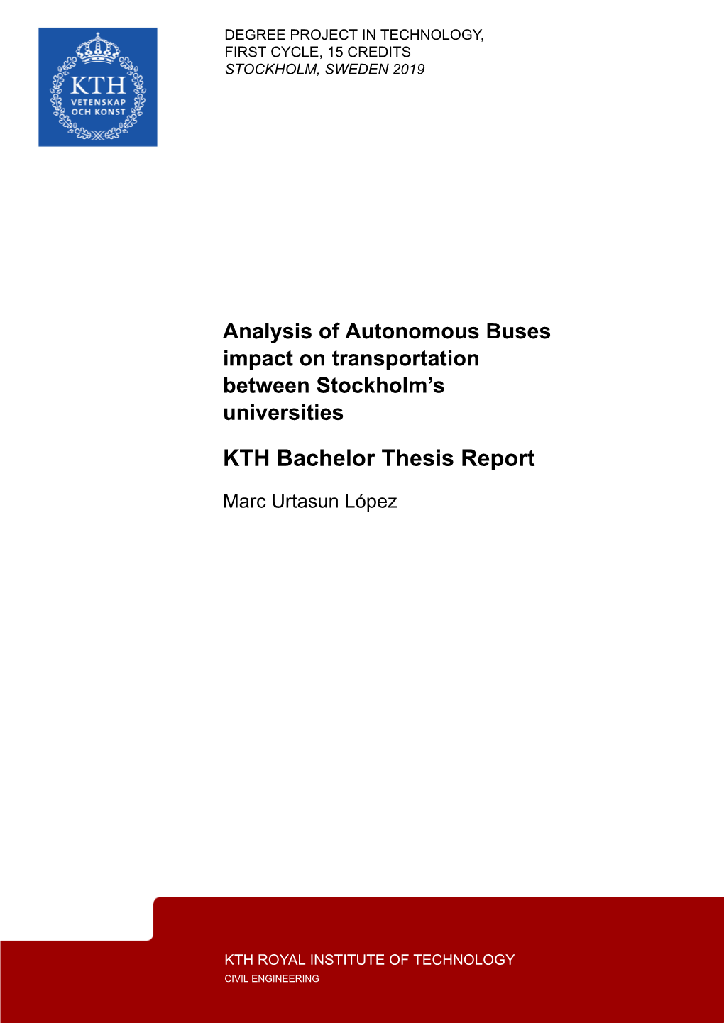 KTH Bachelor Thesis Report