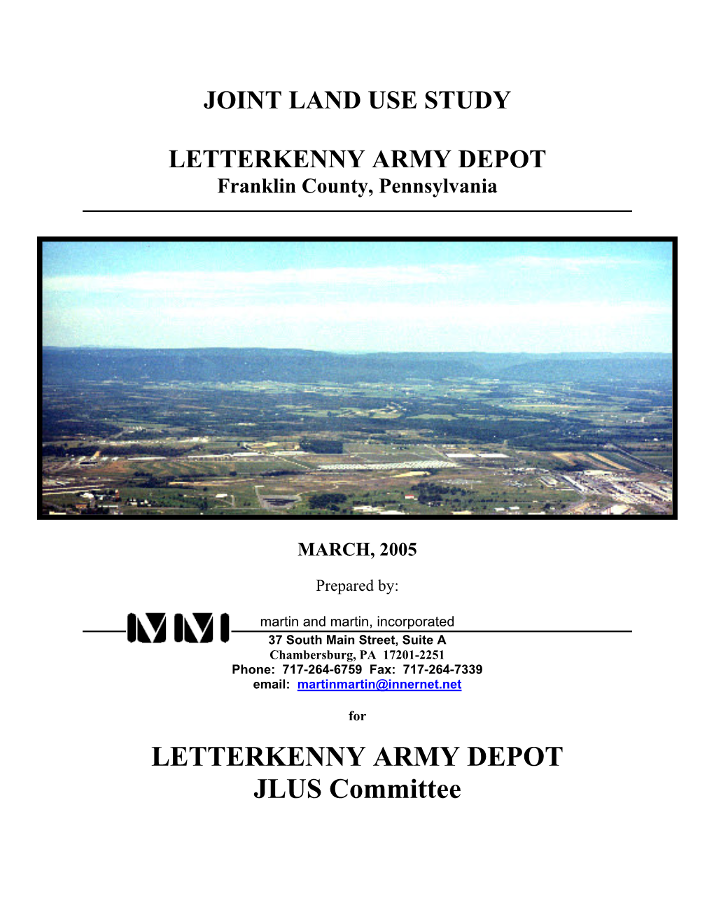 Joint Land Use Study Letterkenny Army Depot
