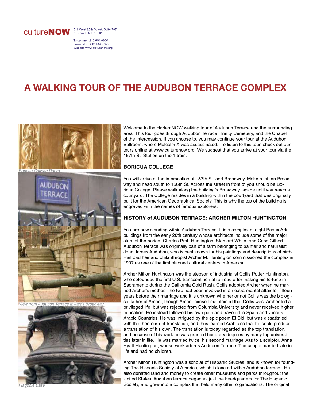 A Walking Tour of the Audubon Terrace Complex