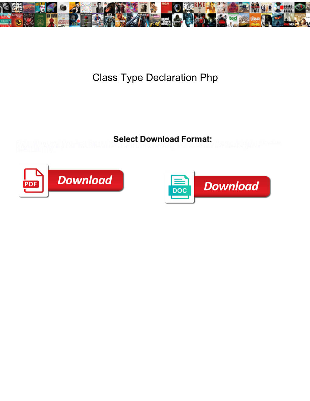 Class Type Declaration Php