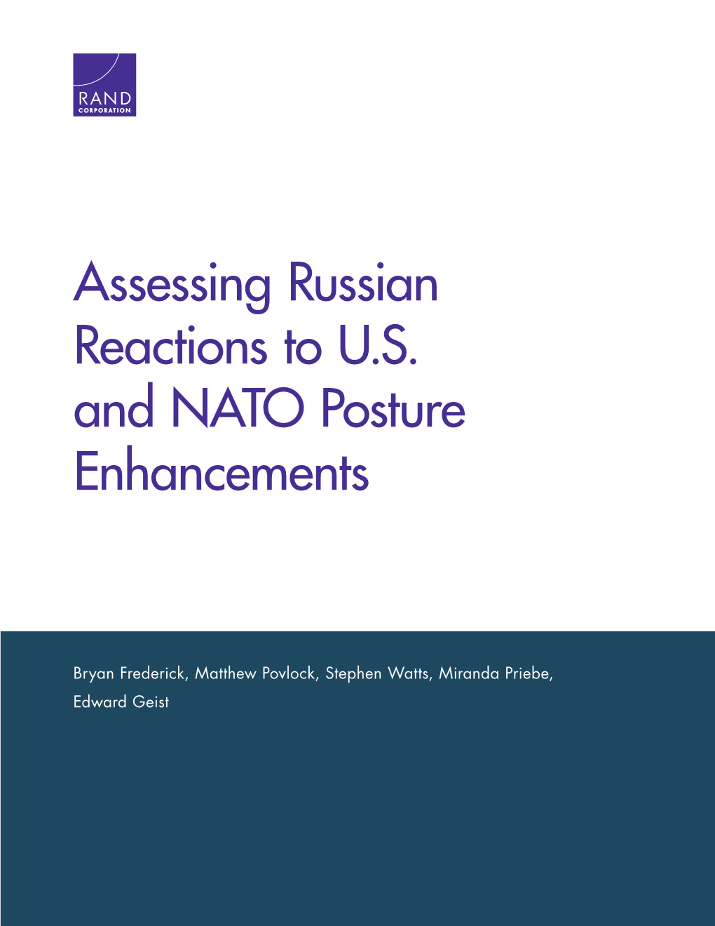 Assessing Russian Reactions to U.S. and NATO Posture Enhancements