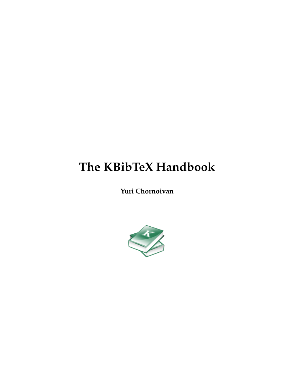 The Kbibtex Handbook