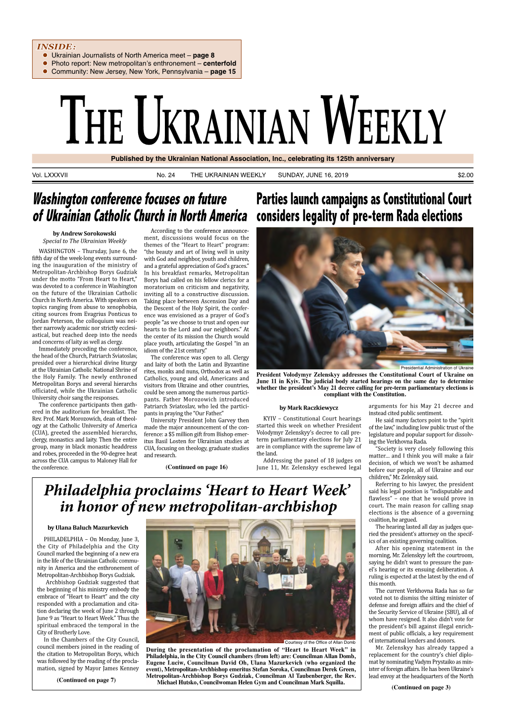 The Ukrainian Weekly, 2019