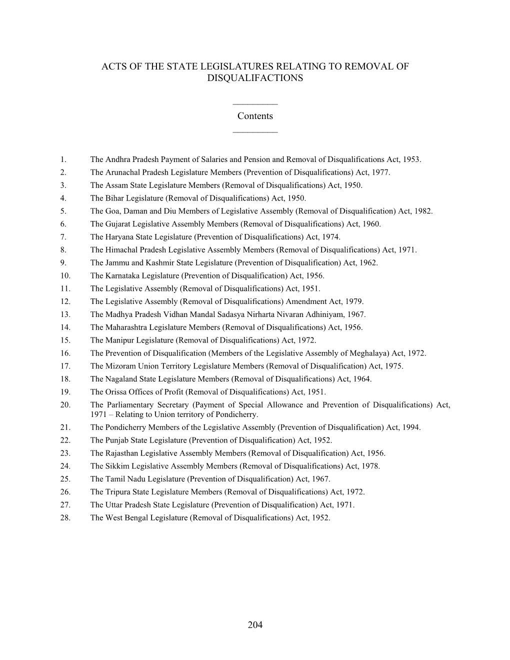 Acts of the State Legislatures Relating to Removal of Disqualifactions