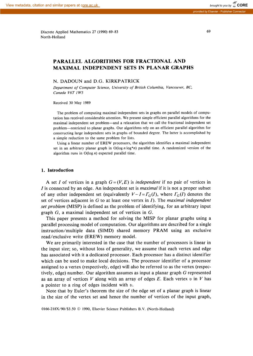 Parallel Algorithms for Fractional and Maximal Independent Sets in Planar Graphs