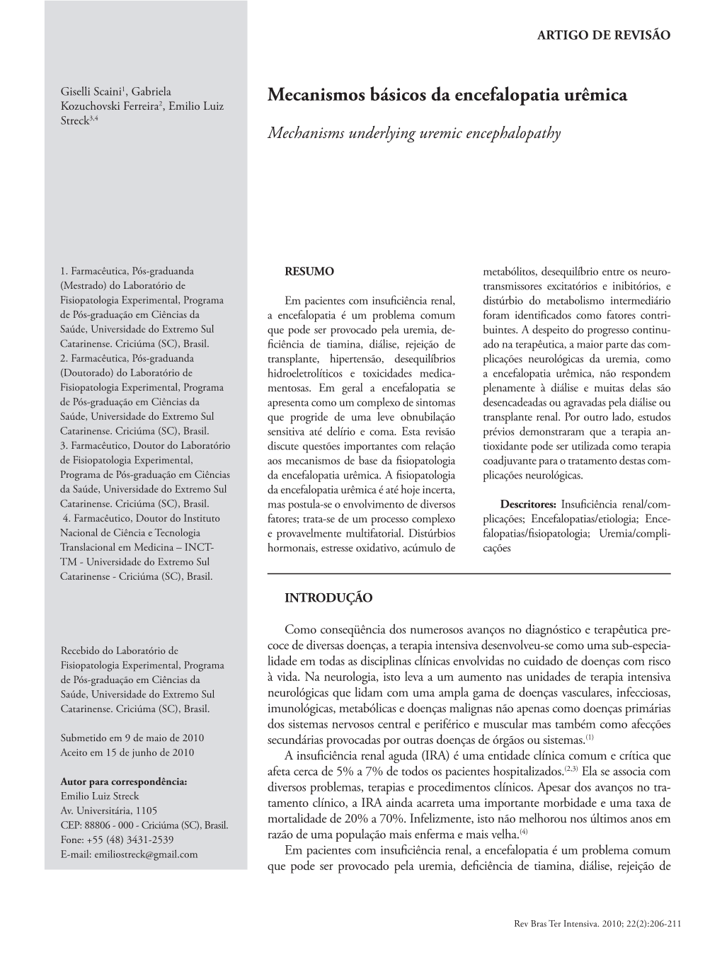 Mechanisms Underlying Uremic Encephalopathy