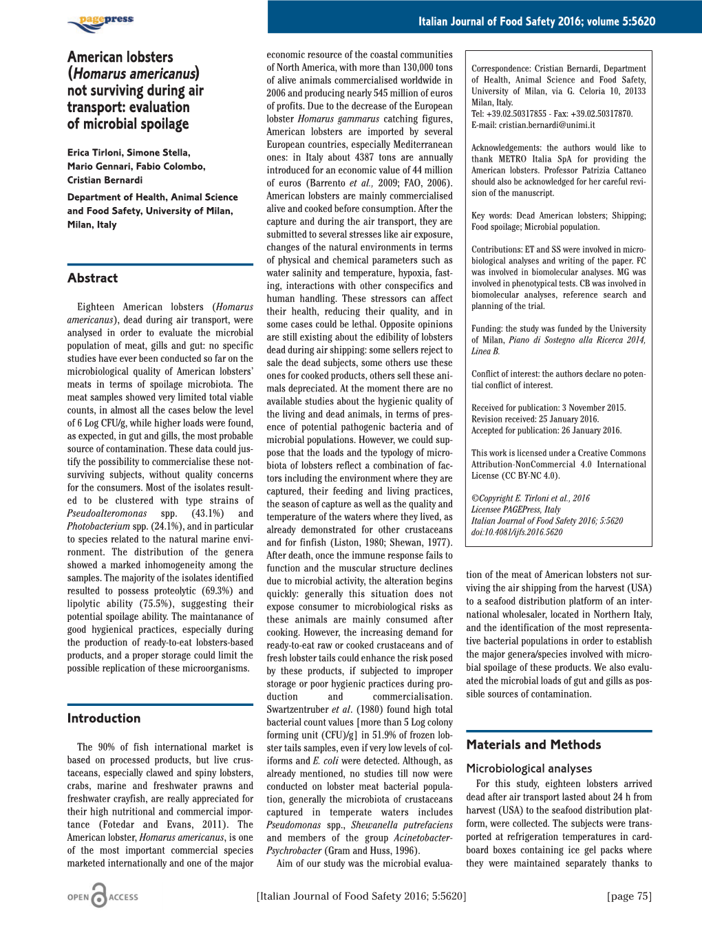 Not Surviving During Air Transport: Evaluation of Microbial Spoilage