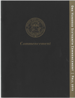 Fall Commencement Program 2013