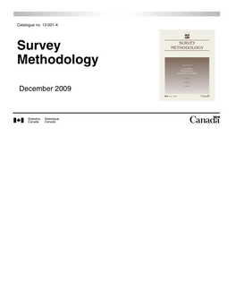 Survey Methodology December 2009