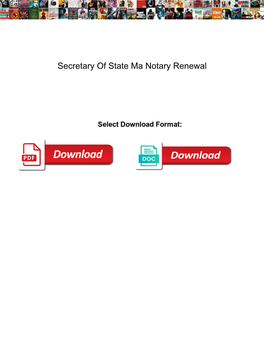 Secretary of State Ma Notary Renewal