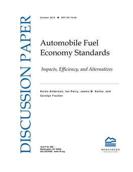 Automobile Fuel Economy Standards