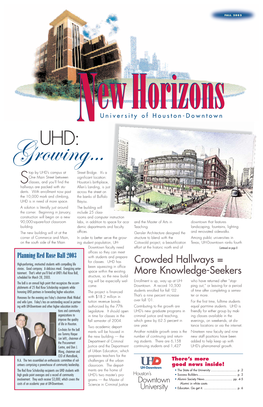 New Horizons, UHD’S at the Student Life Center