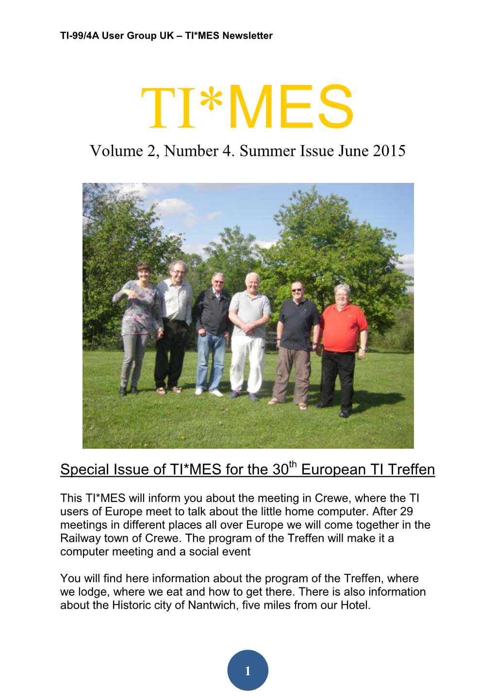 Volume 2, Number 4. Summer Issue June 2015