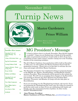 November 2015 Turnip News