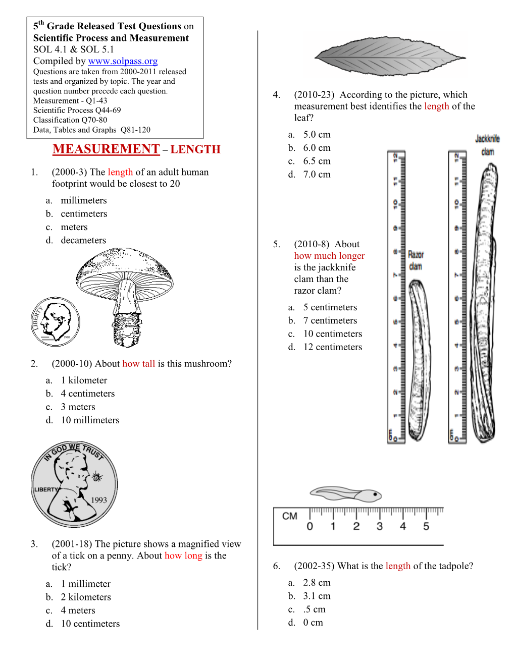 MEASUREMENT – LENGTH B