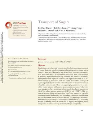 Transport of Sugars