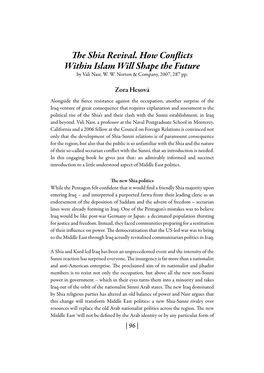 The Shia Revival. How Conflicts Within Islam Will Shape the Future by Vali Nasr, W