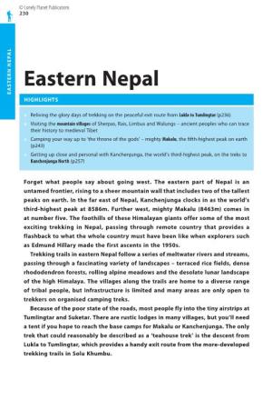 Eastern Nepal EASTERN NEPAL EASTERN HIGHLIGHTS