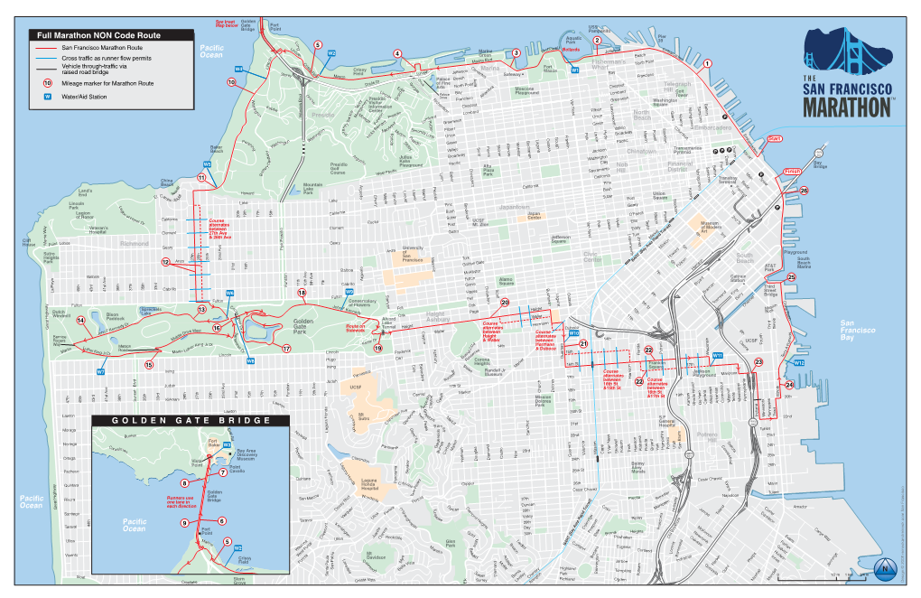 Full Marathon NON Code Route GOLDENGATEBRIDGE