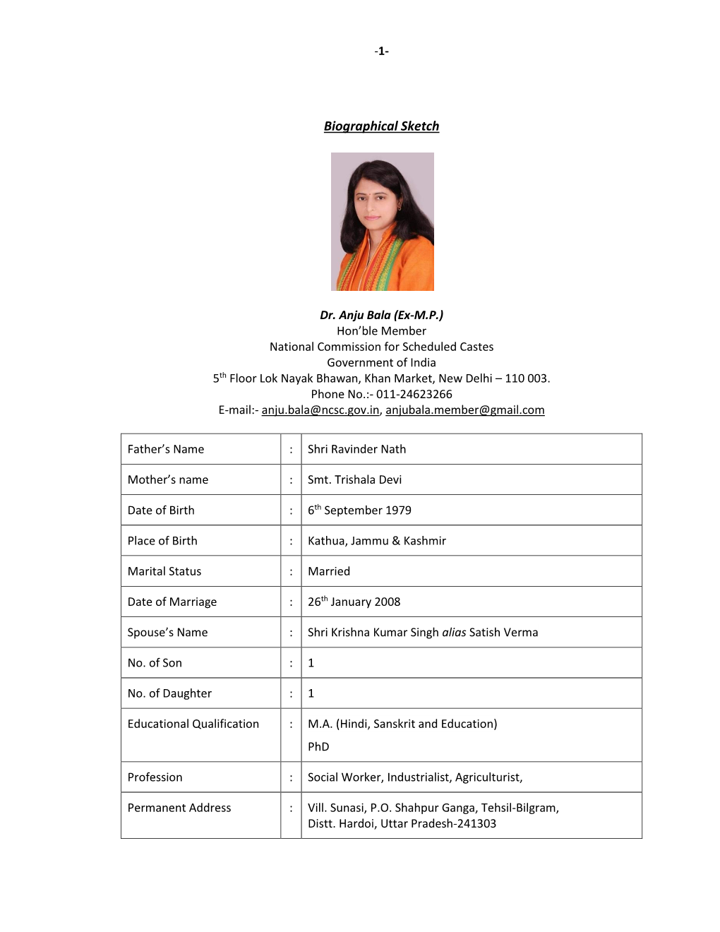 Dr. Anju Bala-Member