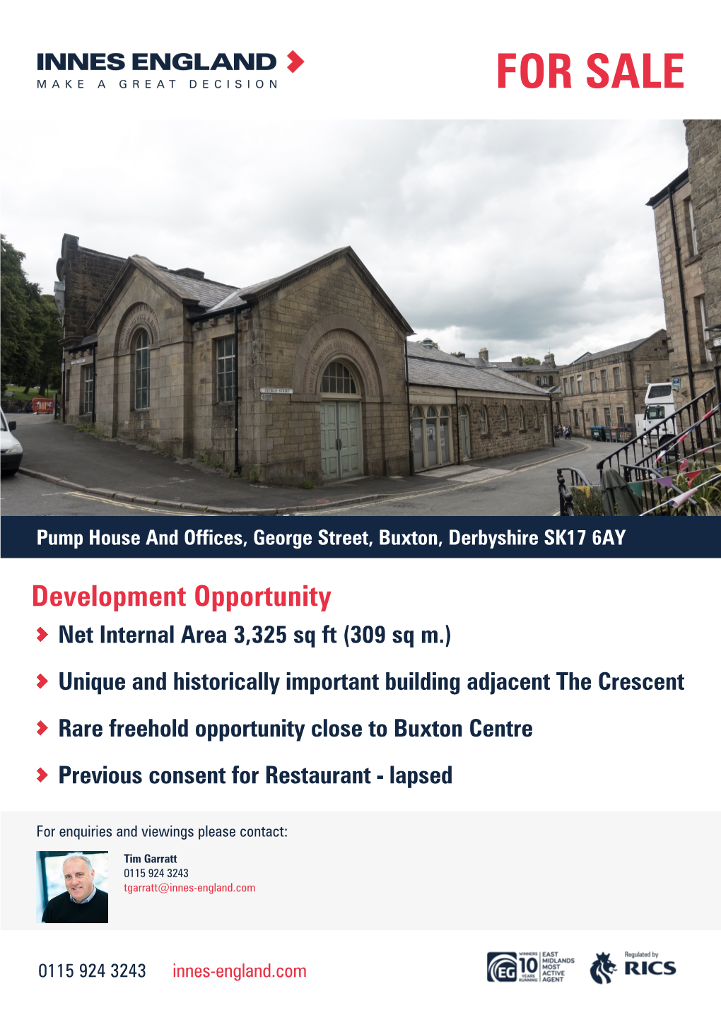 Pump House and Offices, George Street, Buxton, Derbyshire SK17 6AY