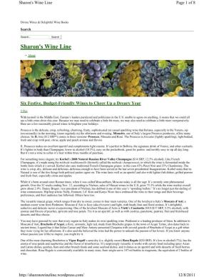 Sharon's Wine Line Page 1 of 8
