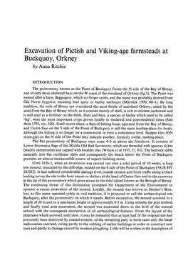 Excavation of Pictish and Viking-Age Farmsteads at Buckquoy, Orkney
