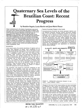 Quaternary Sea Levels of the Brazilian Coast