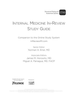 Internal Medicine In-Review Study Guide