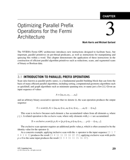 Optimizing Parallel Prefix Operations for the Fermi Architecture