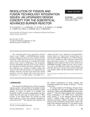 Resolution of Fission and Fusion Technology Integration Issues: an Upgraded Design Concept for the Subcritical Advanced Burner R