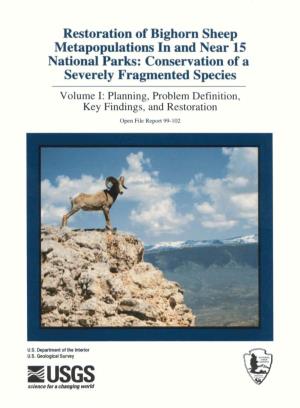 Restoration of Bighorn Sheep Metapopulations in and Near 15