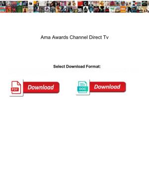 Ama Awards Channel Direct Tv