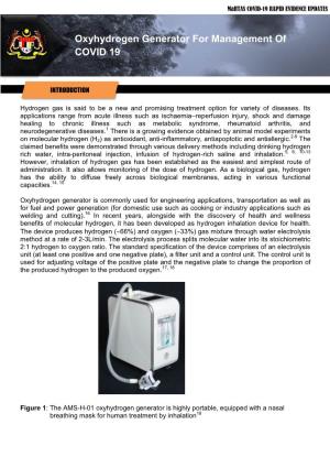 Oxyhydrogen Generator for Management of COVID 19