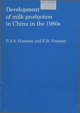 Development of Milk Production in China in the 1980S