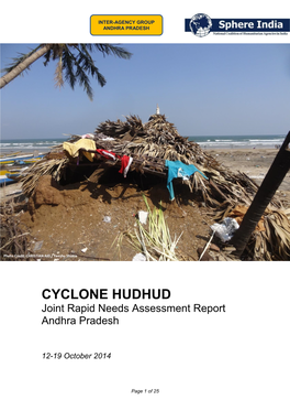 CYCLONE HUDHUD Joint Rapid Needs Assessment Report Andhra Pradesh