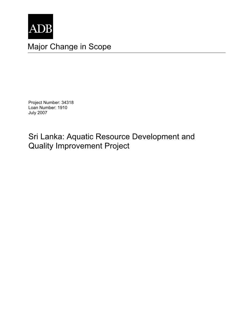 Aquatic Resource Development and Quality Improvement Project