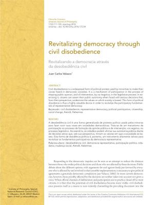 Revitalizing Democracy Through Civil Disobedience