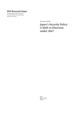 Japan's Security Policy
