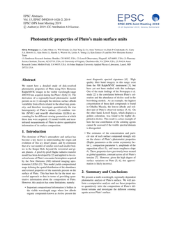 Photometric Properties of Pluto's Main Surface Units
