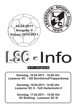 LSC-Info 2010-2011 Ausgabe 9