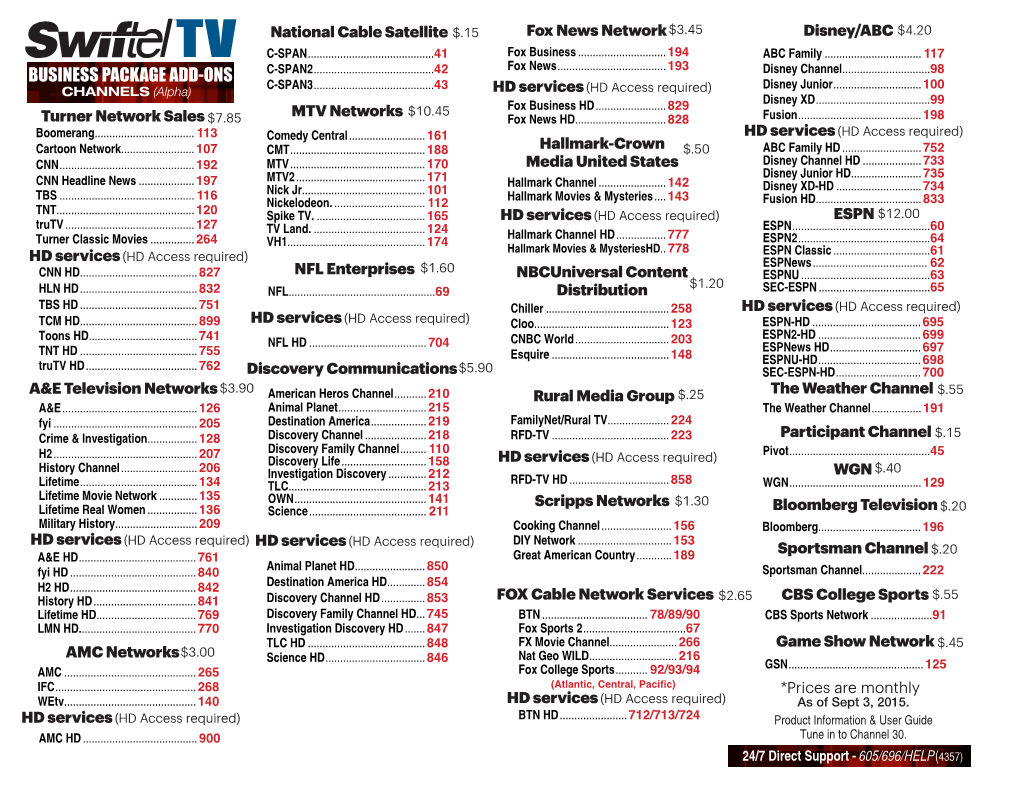 Business Package Add-Ons